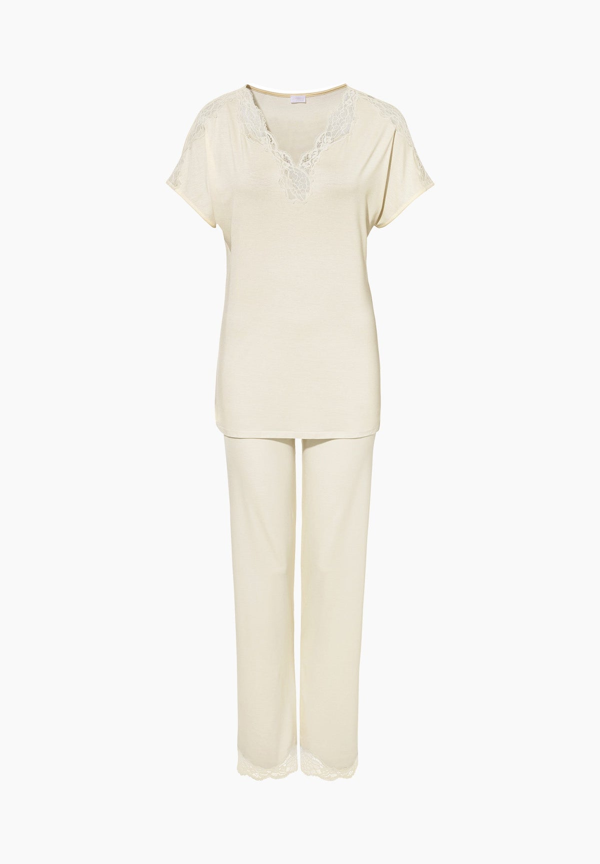 Sensual Fashion | Pyjama pantacourt manches courtes - offwhite