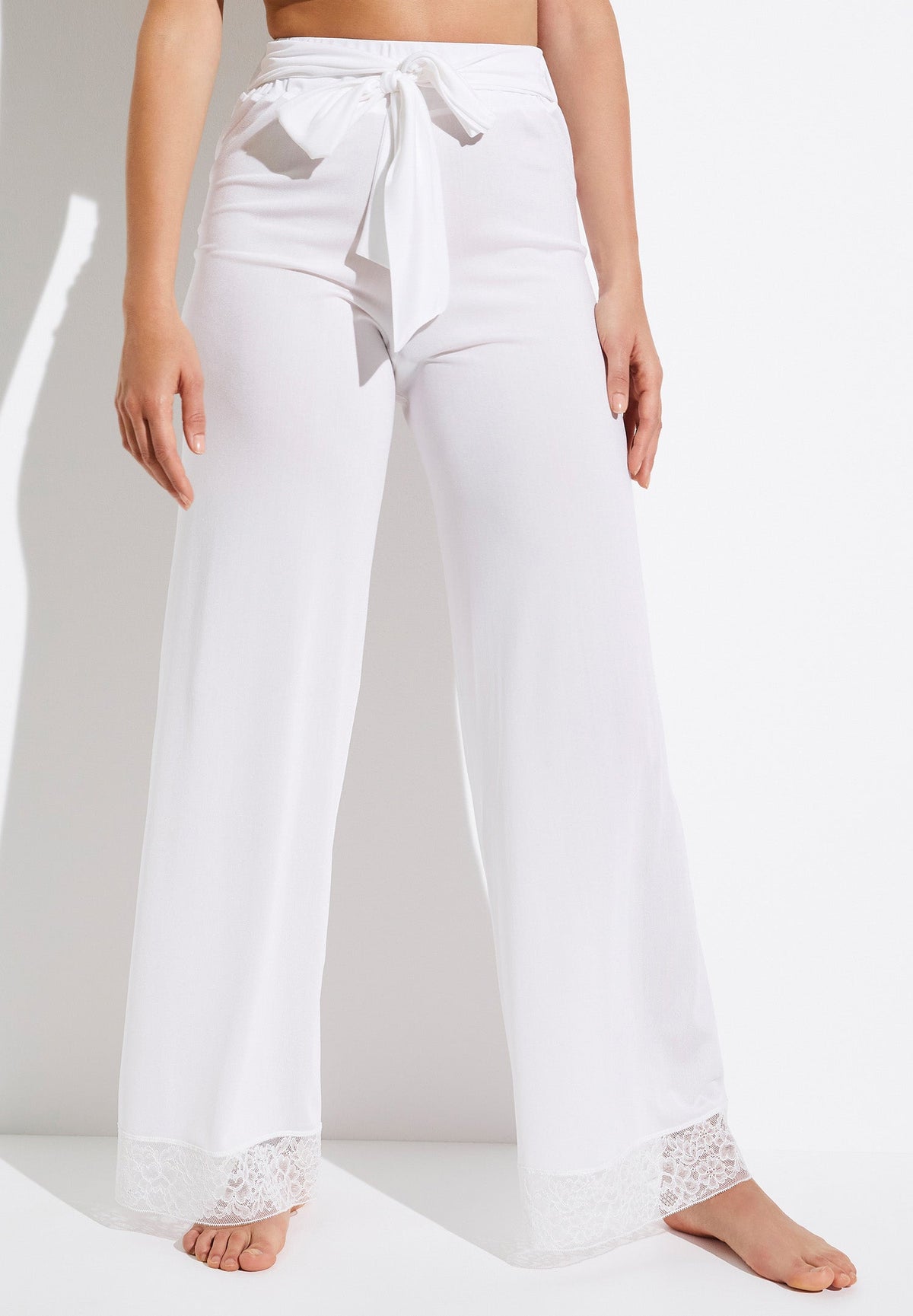 Silk Charmeuse | Pantalon - white