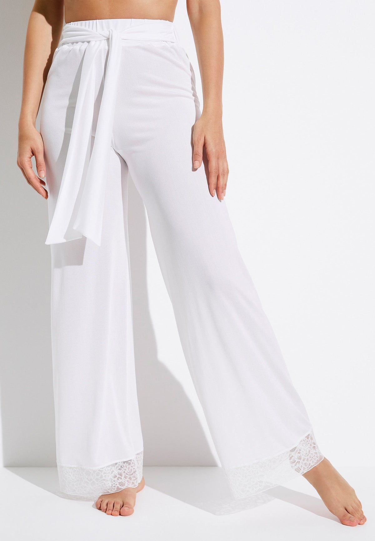 Silk Charmeuse | Hose lang - white