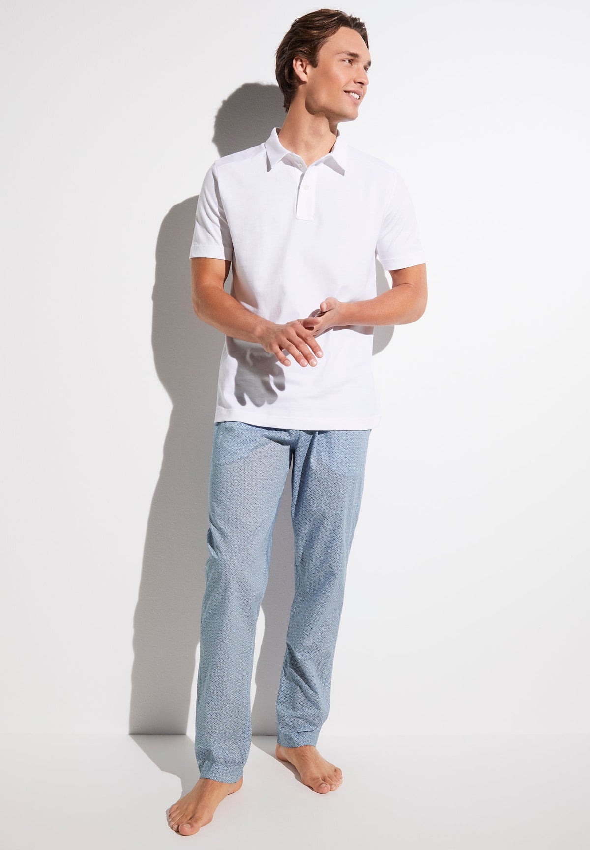 Piqué Lounge | Poloshirt kurzarm - white