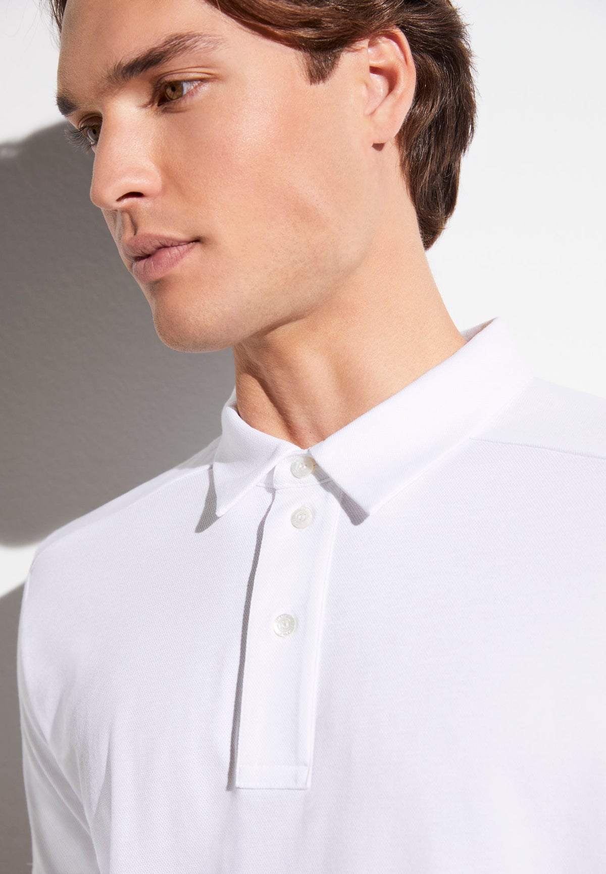 Piqué Lounge | Poloshirt kurzarm - white