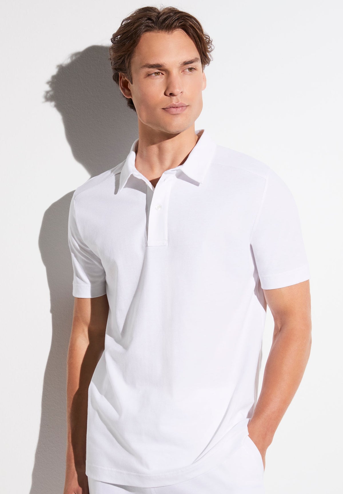 Piqué Lounge | Polo Shirt Short Sleeve - white