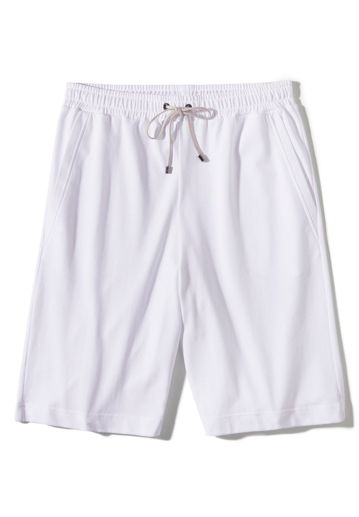 Piqué Lounge | Hose kurz - white