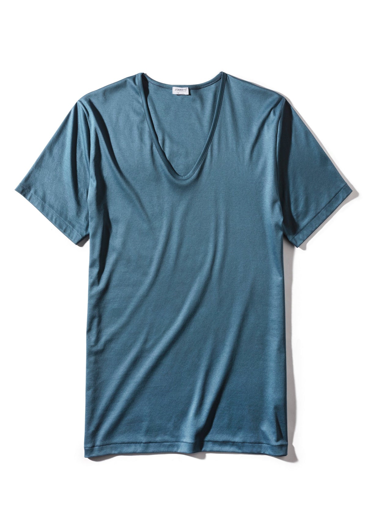 Sea Island | T-Shirt kurzarm V-Ausschnitt - island blue