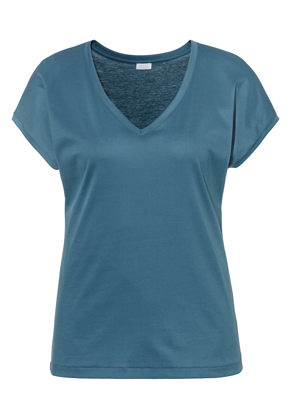 Sea Island | T-Shirt Short Sleeve V-Neck -Ausschnitt - island blue