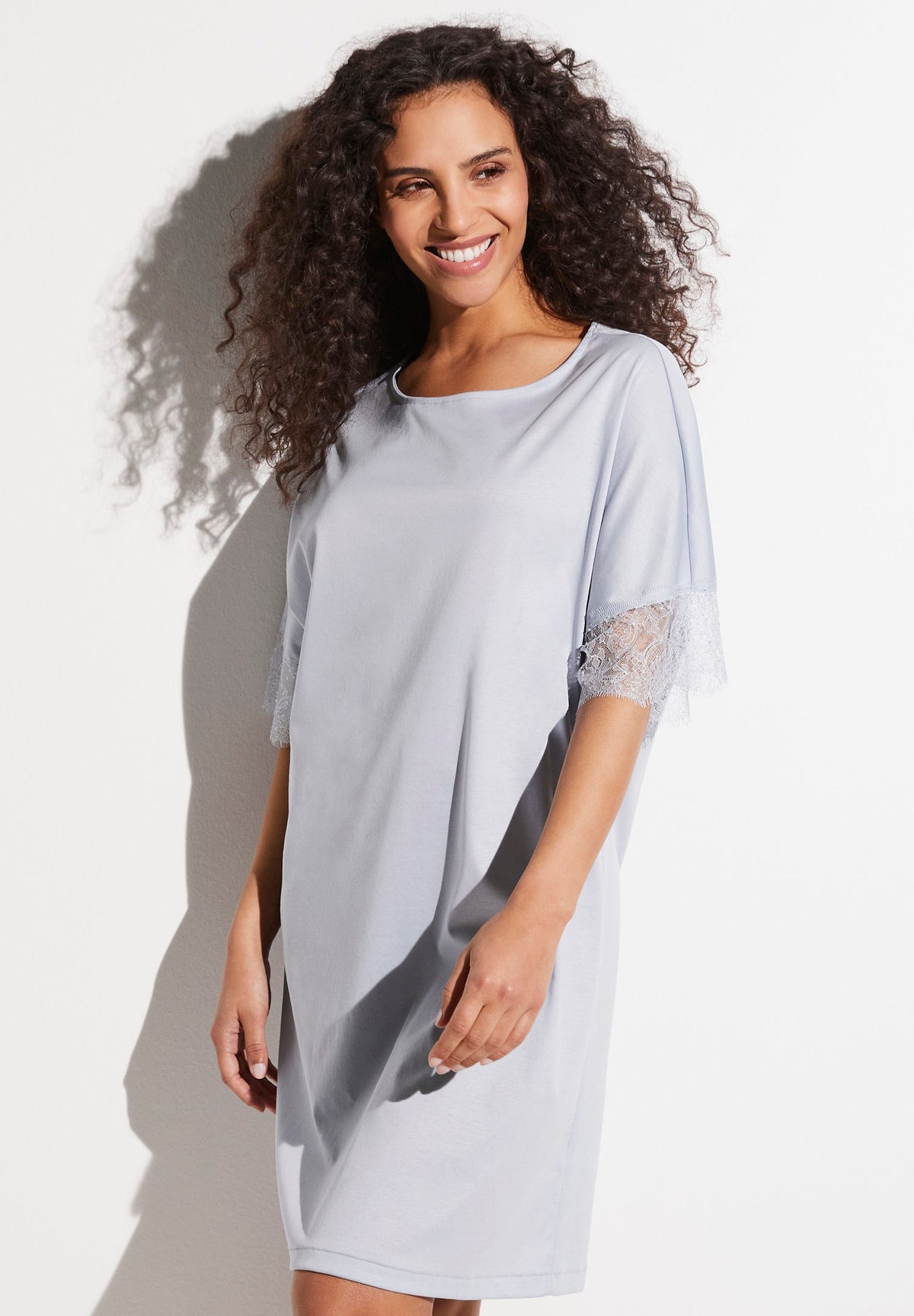 Sea Island | Sleepshirt Short Sleeve - morning blue