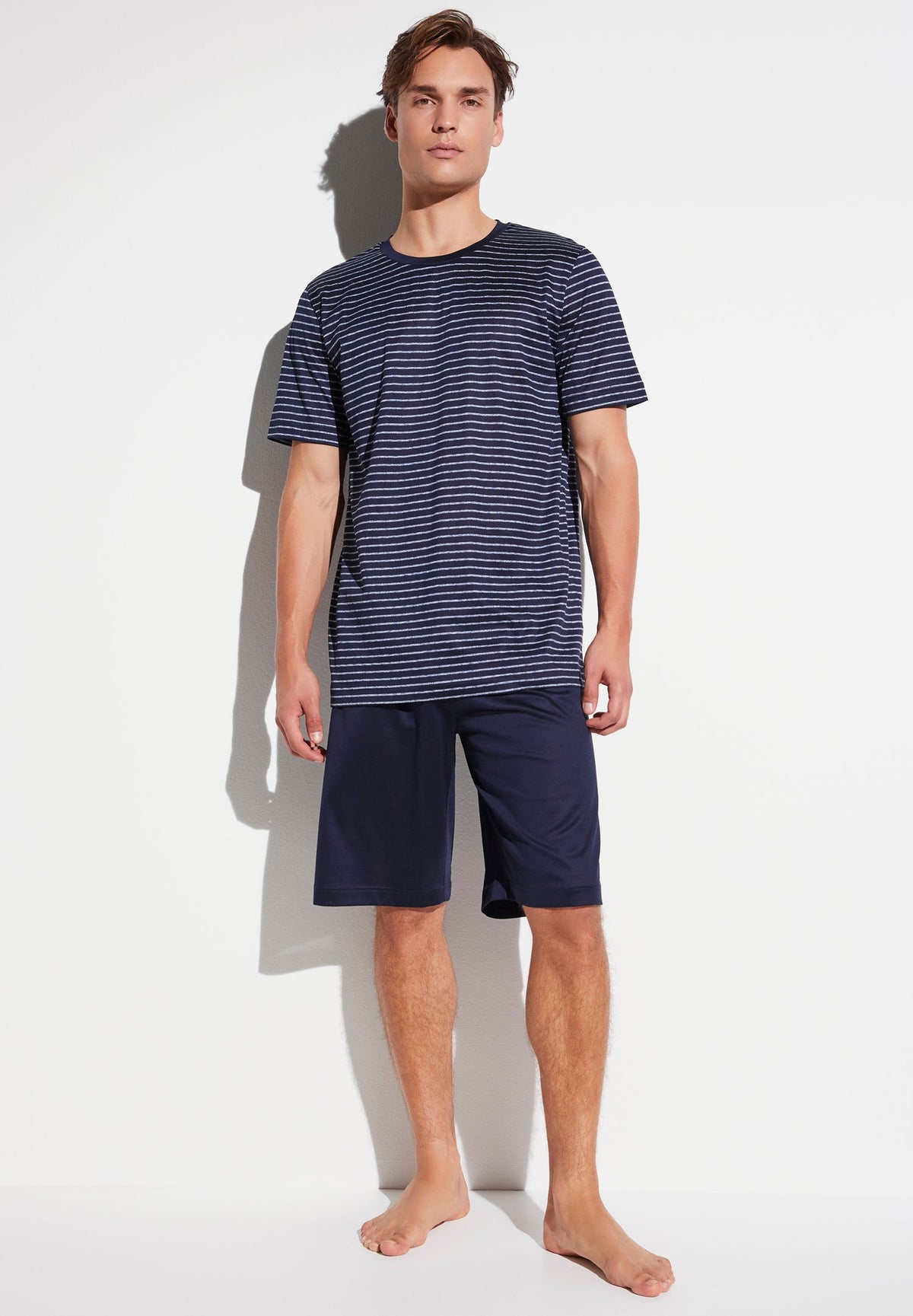 Filodiscozia Stripes | Pyjama kurz - dark blue stripes