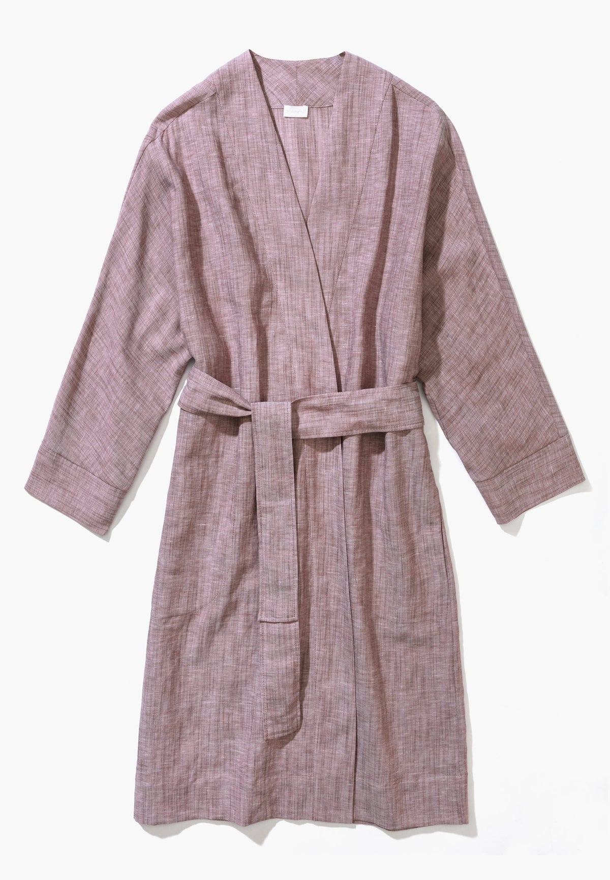 Linen Blend | Robe de chambre courte - red sand