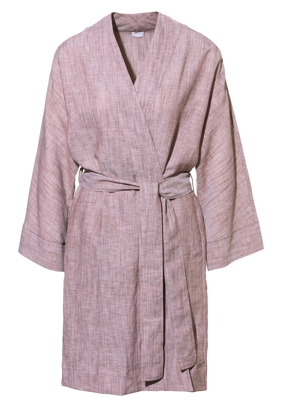 Linen Blend | Robe de chambre courte - red sand