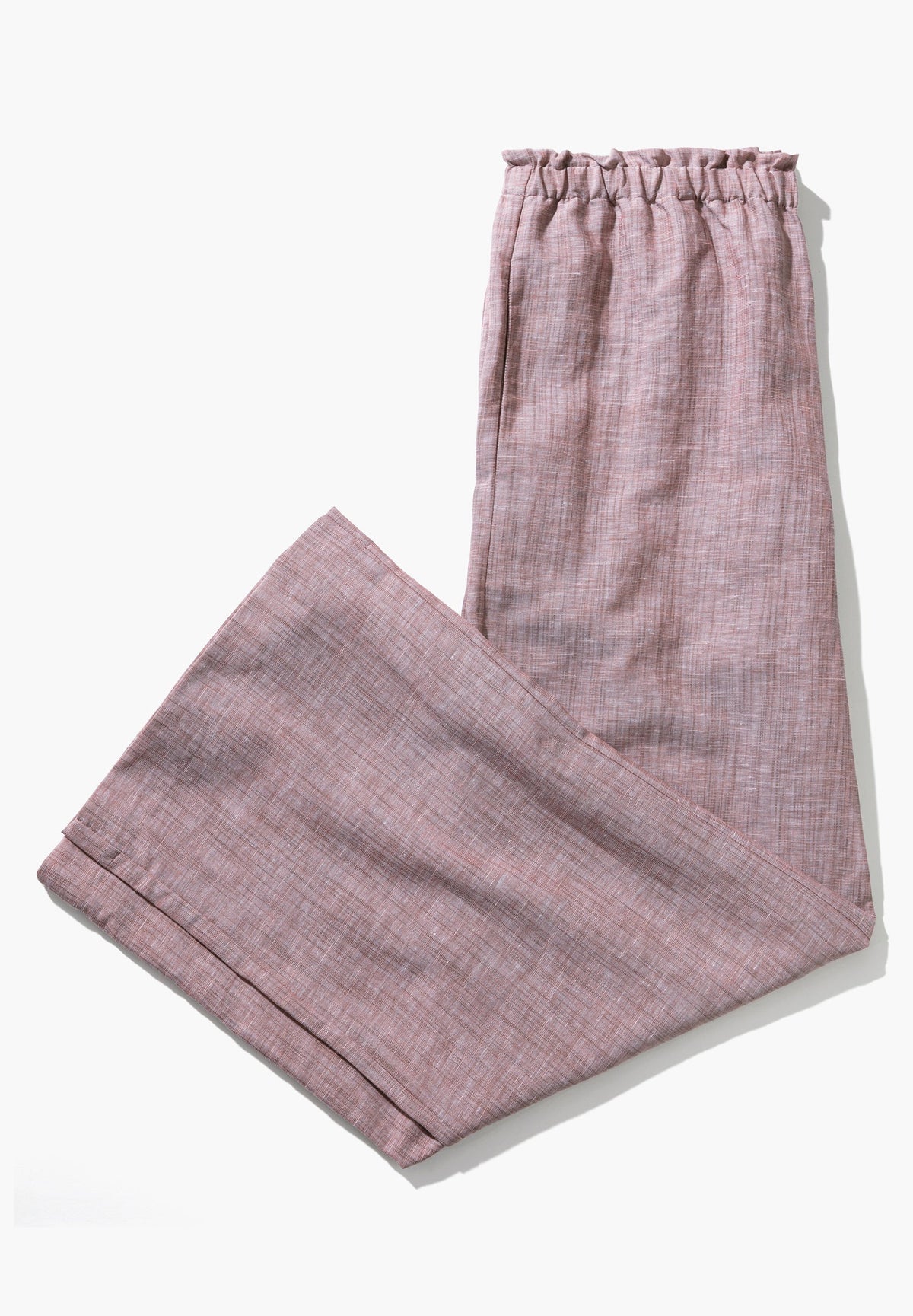 Linen Blend | Pants Long - red sand