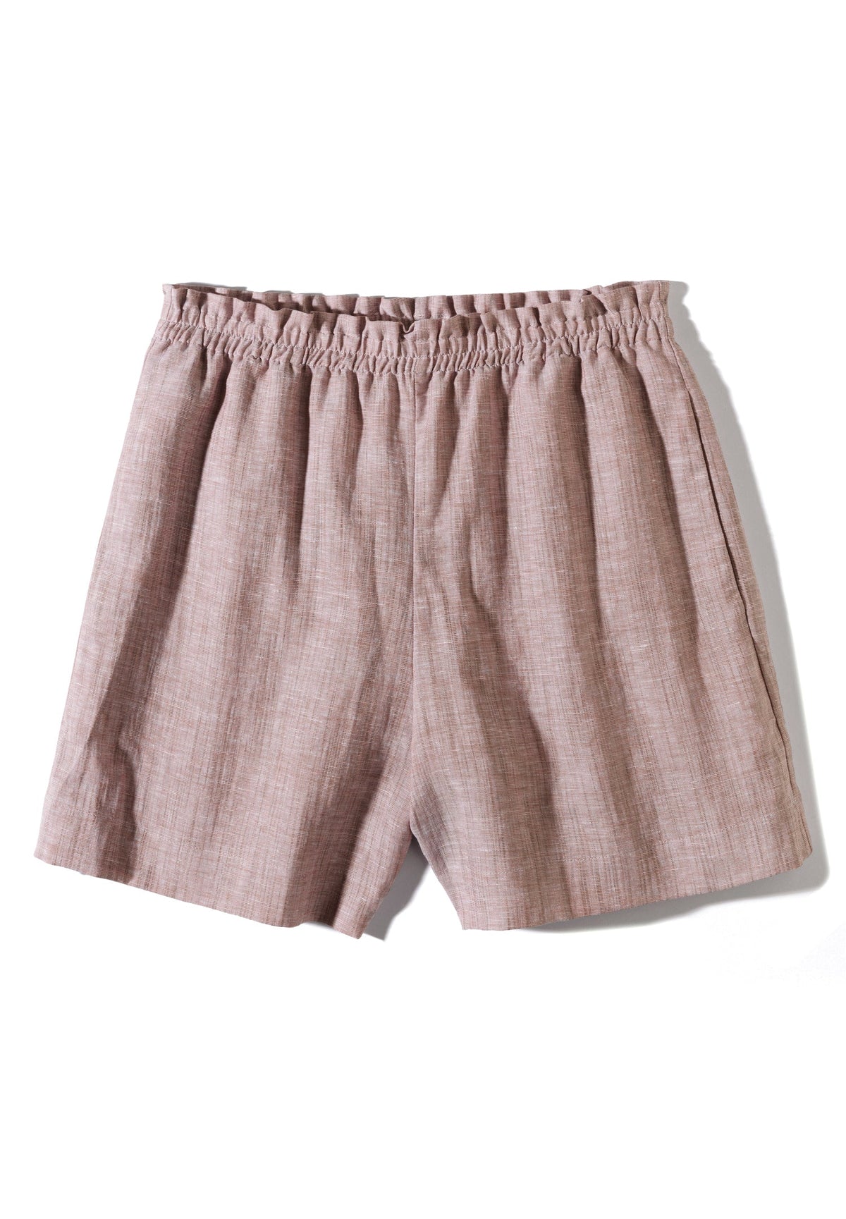 Linen Blend | Shorts - red sand