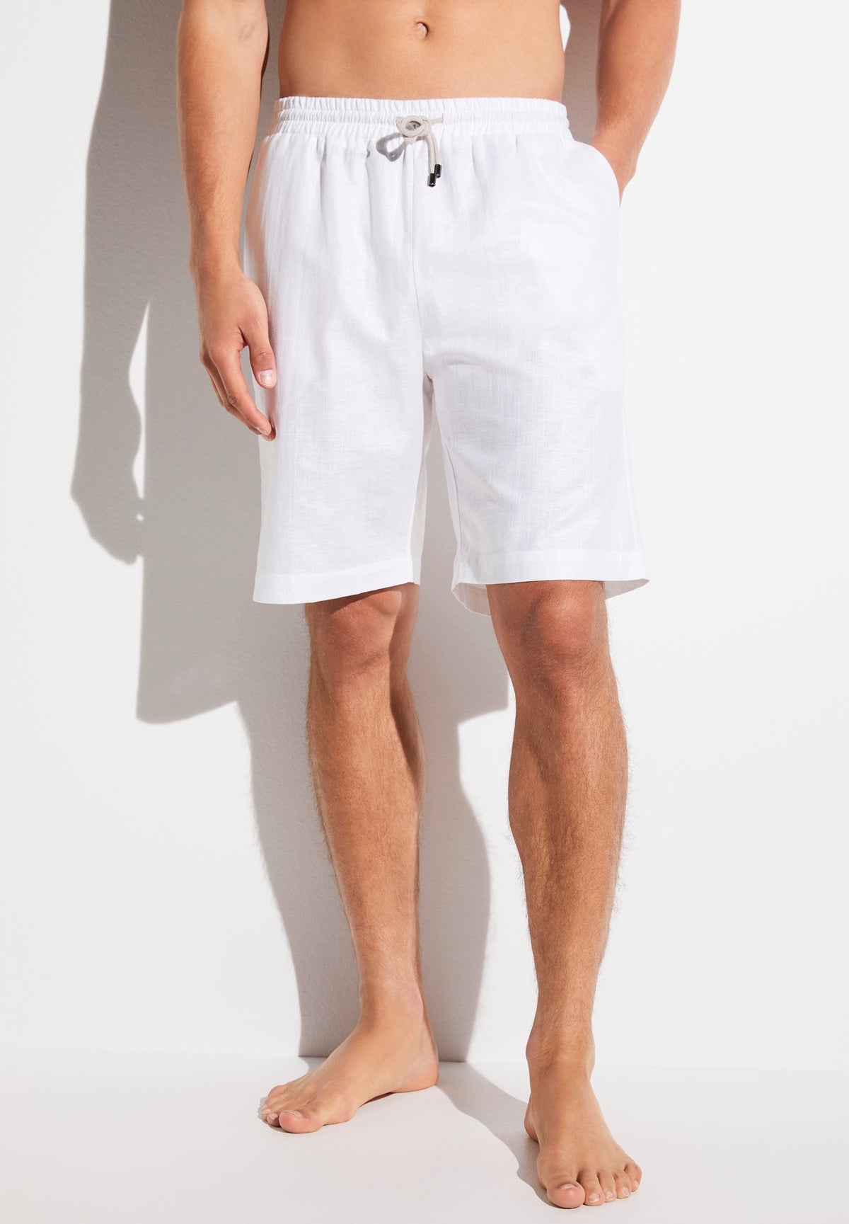 Linen Blend | Shorts - white