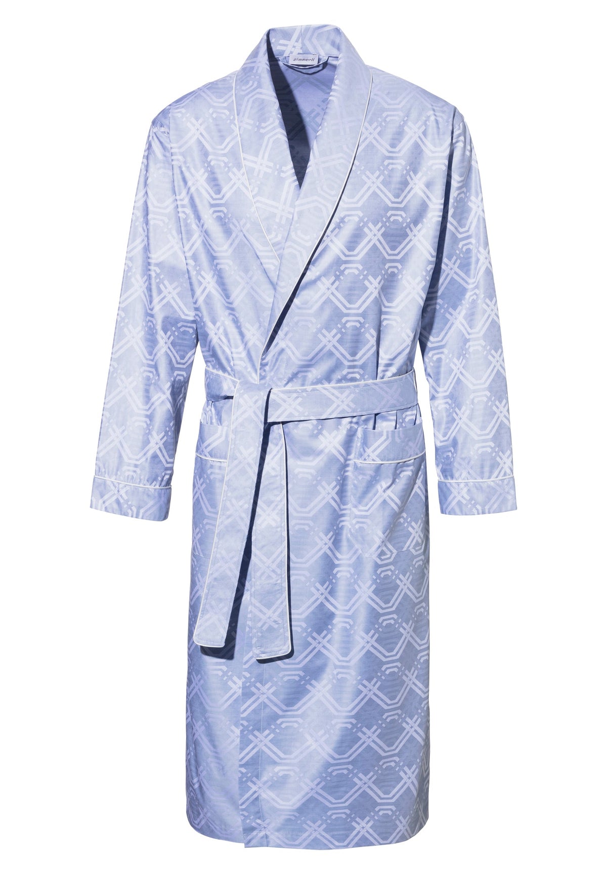 Luxury Jaquards | Robe Long - geo medium blue