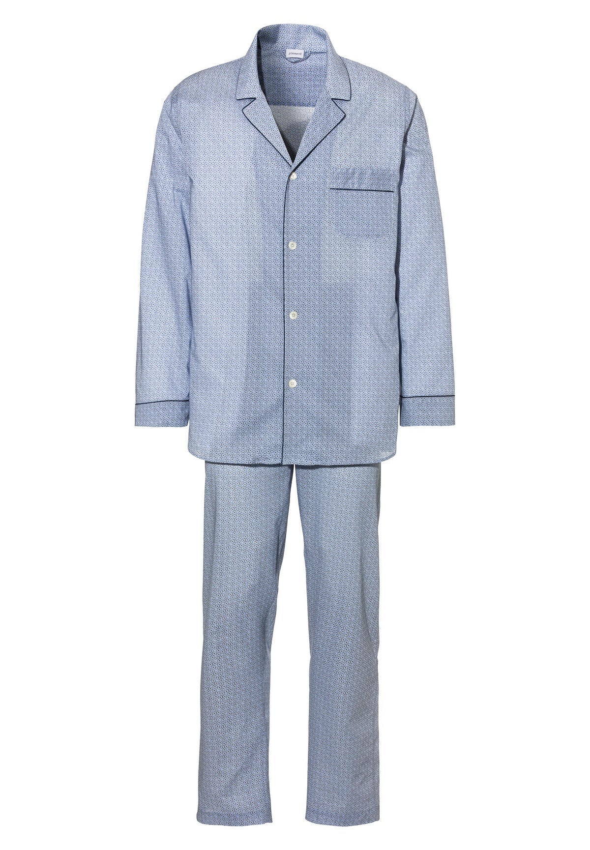 Cotton Voile Print | Pyjama longues - ditsy-geo light blue