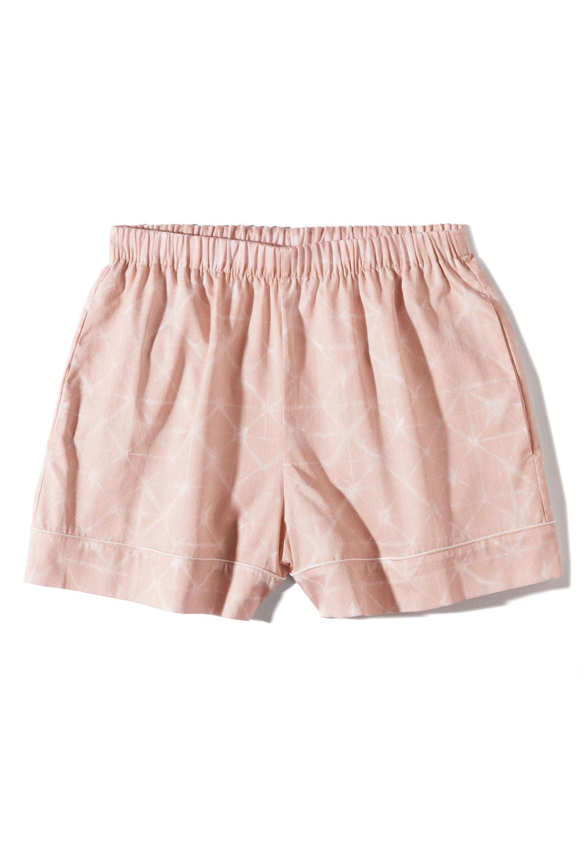 Cotton Sateen Print | Shorty - geo-batic rose