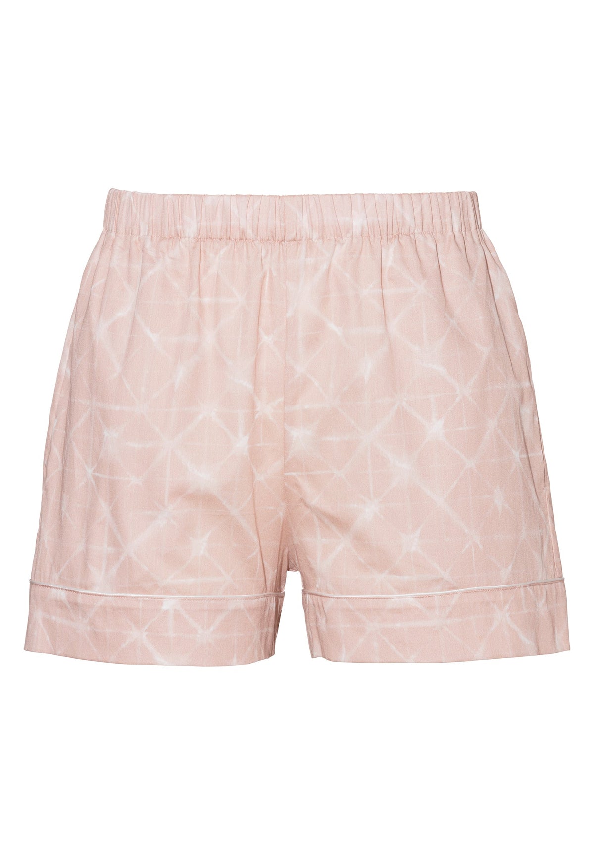 Cotton Sateen Print | Shorty - geo-batic rose