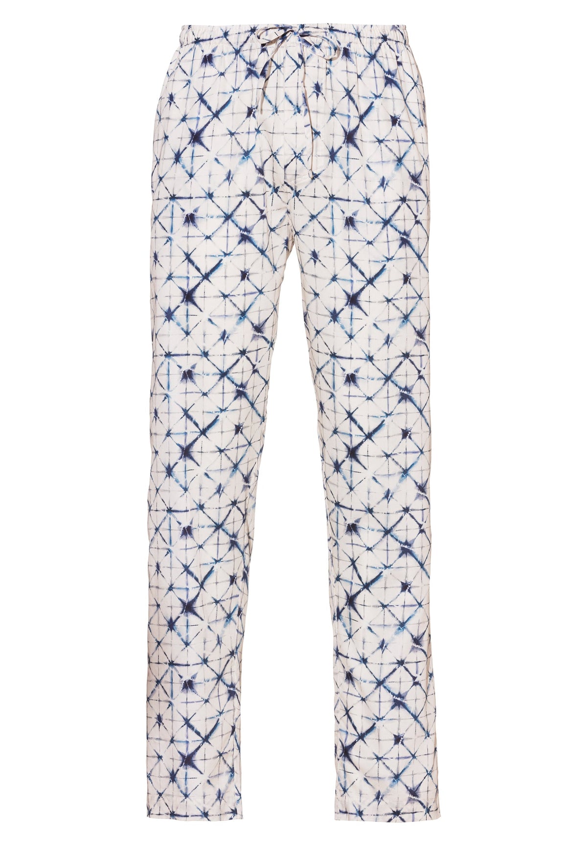 Cotton Sateen Print | Pantalon - geo-batic blue