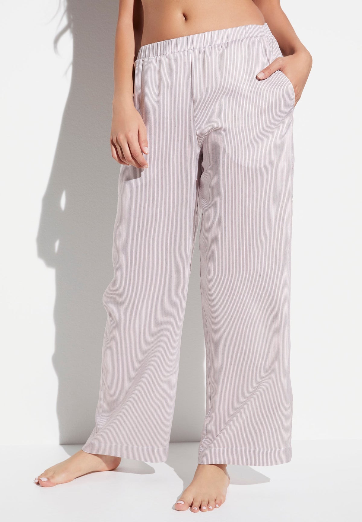 Feminine Stripes | Pants Long - sand stripes