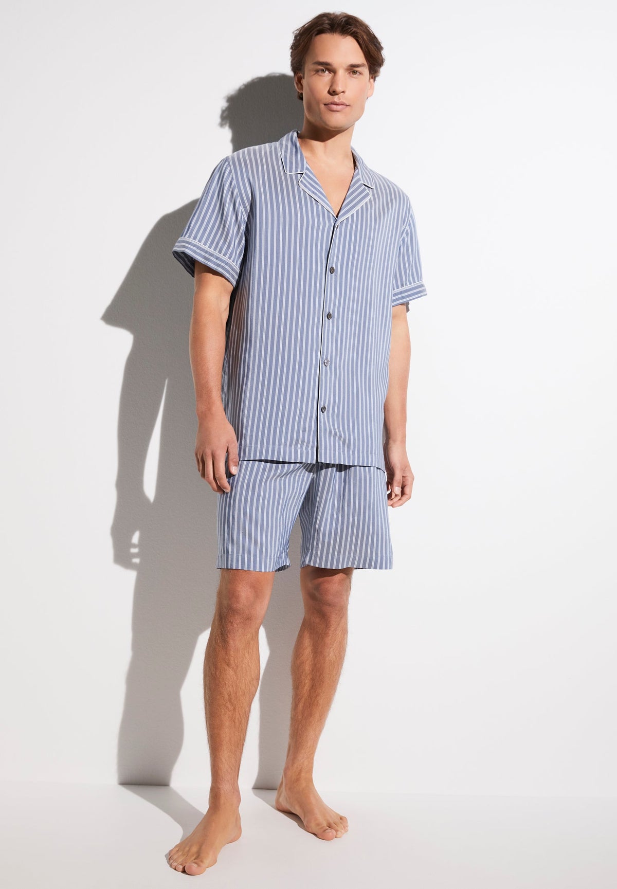 Pinstripes | Pyjama Short - sky stripes