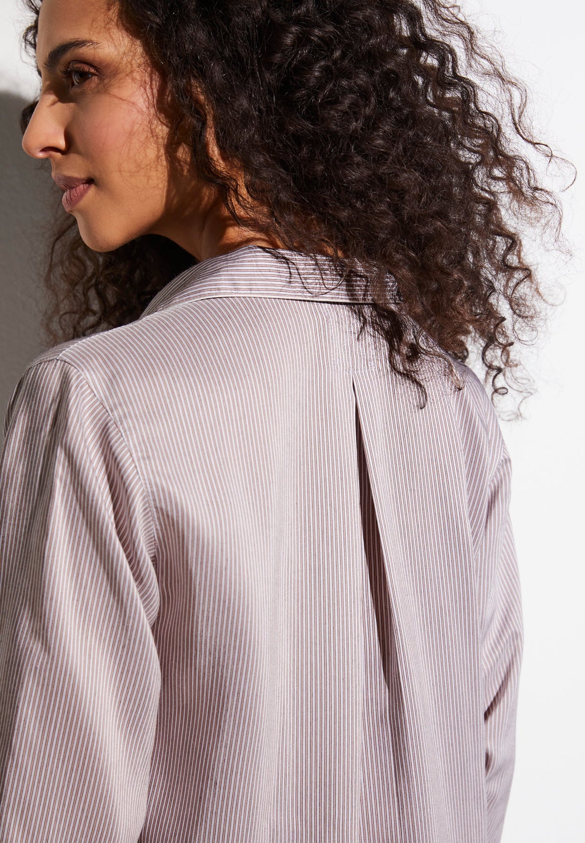 Feminine Stripes | Sleepshirt 3/4 Sleeve - sand stripes