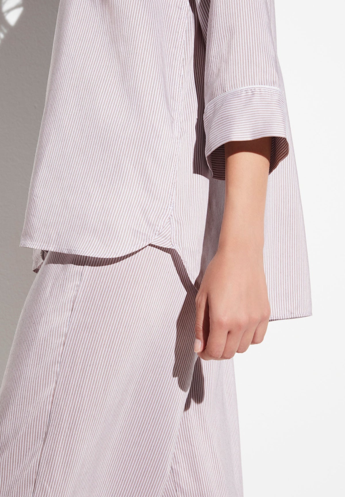 Feminine Stripes | Pyjama pantacourt manches 3/4 - sand stripes