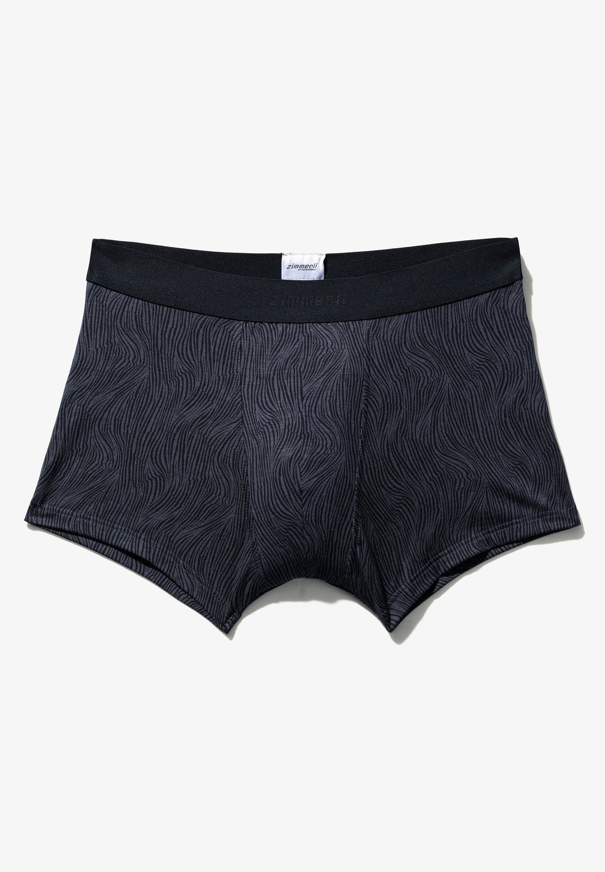 Pureness Print | Boxer Brief / Trunk - linear wave deep blue