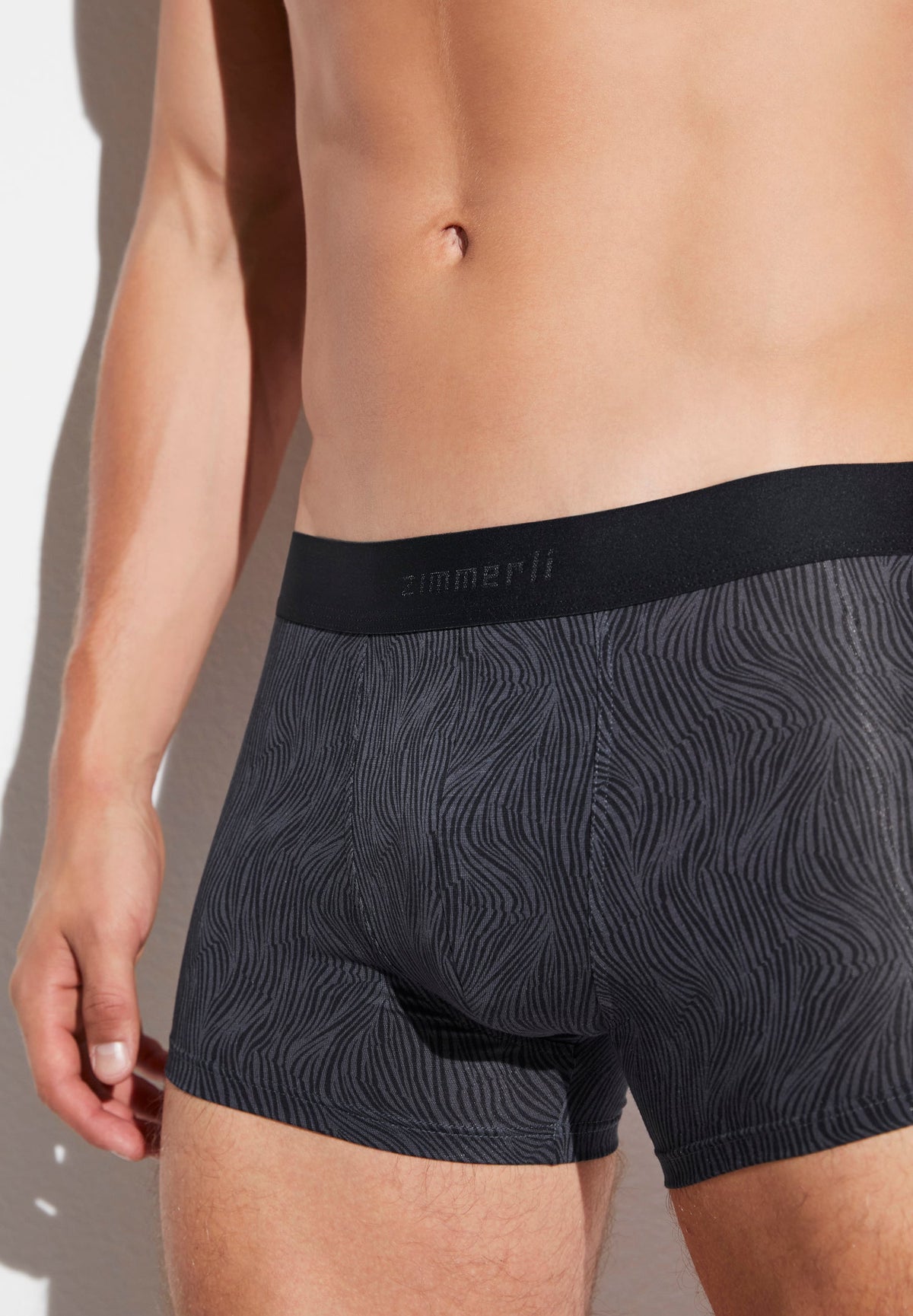 Pureness Print | Boxer Briefs / Trunk - linear wave deep blue