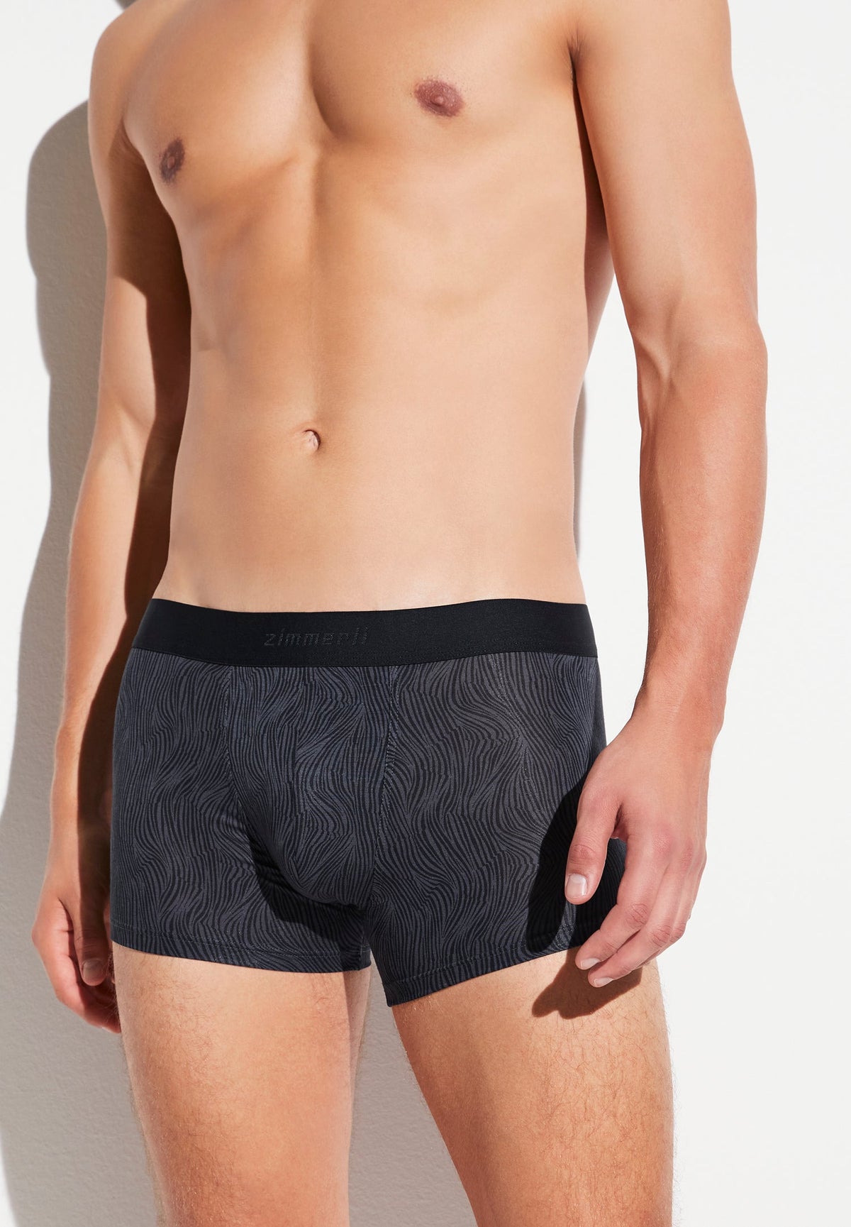 Pureness Print | Boxer Briefs / Trunk - linear wave deep blue