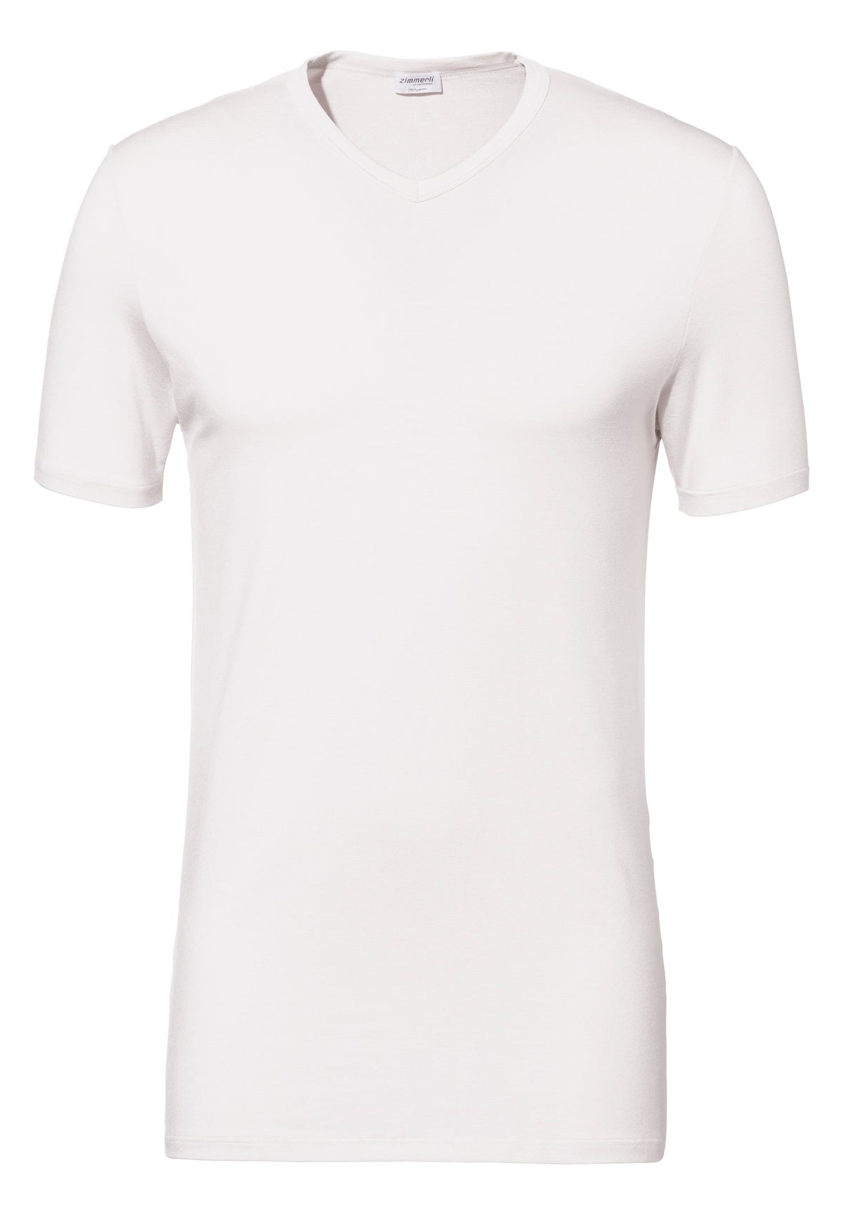 Pureness | T-Shirt Short Sleeve V-Neck - almond latte