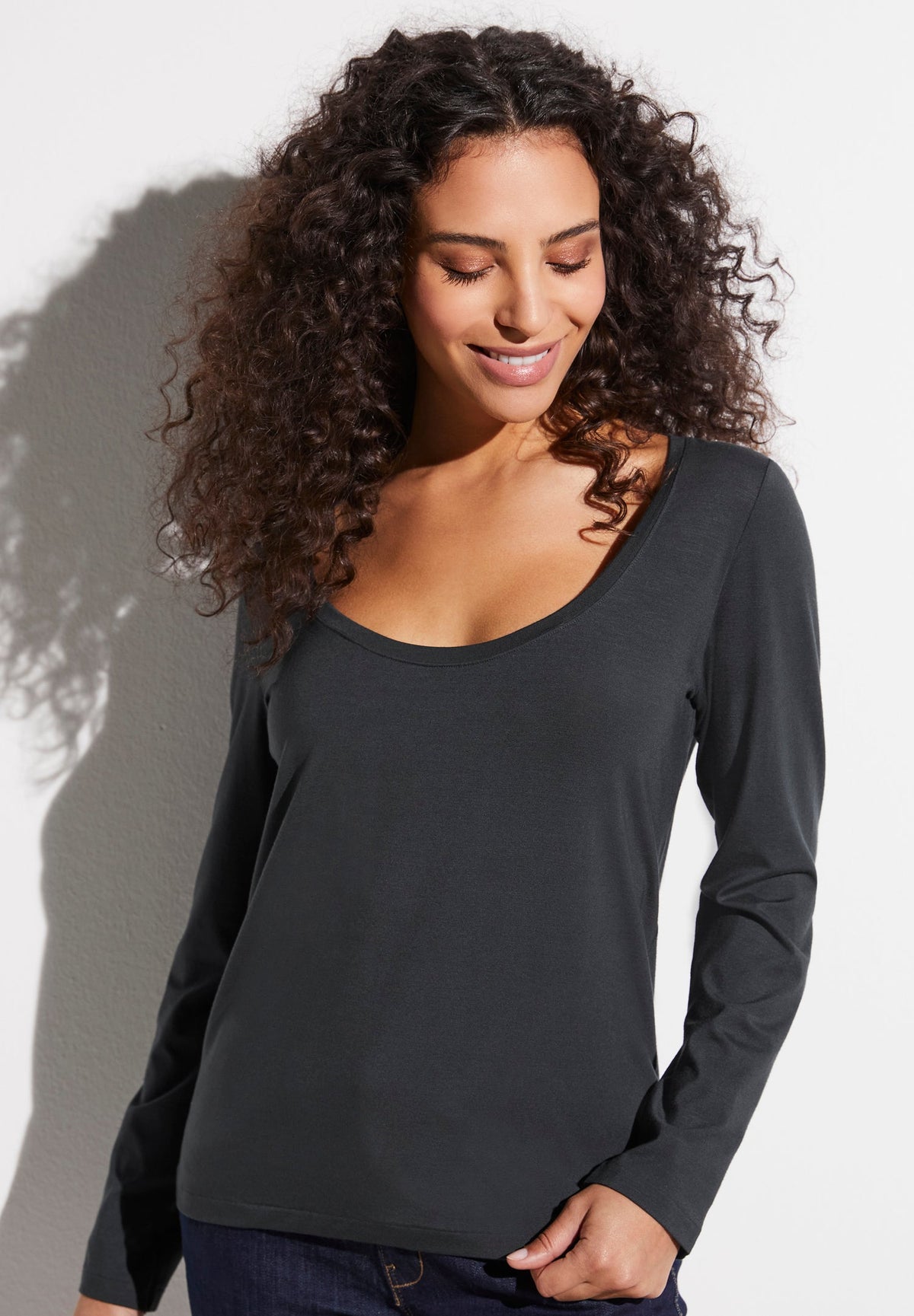 Pureness | T-Shirt à manches longues - nearly black