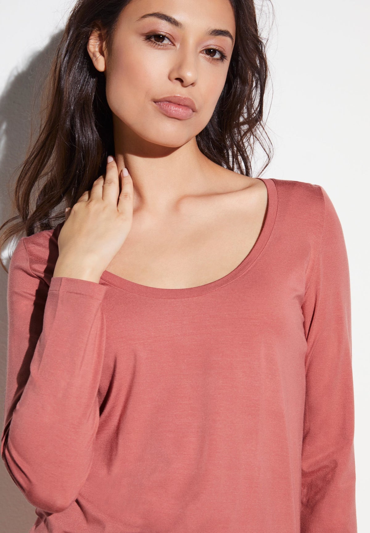 Pureness | T-Shirt à manches longues - coral rouge