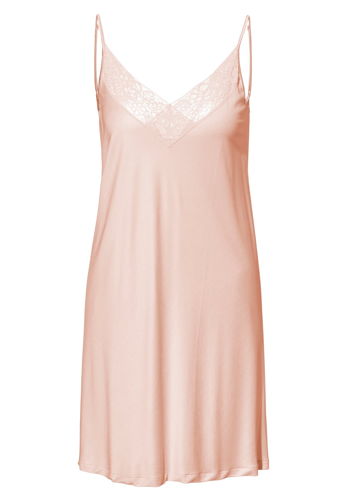 Silk Dreams | Chemise de nuit bretelles spaghetti - rose dust