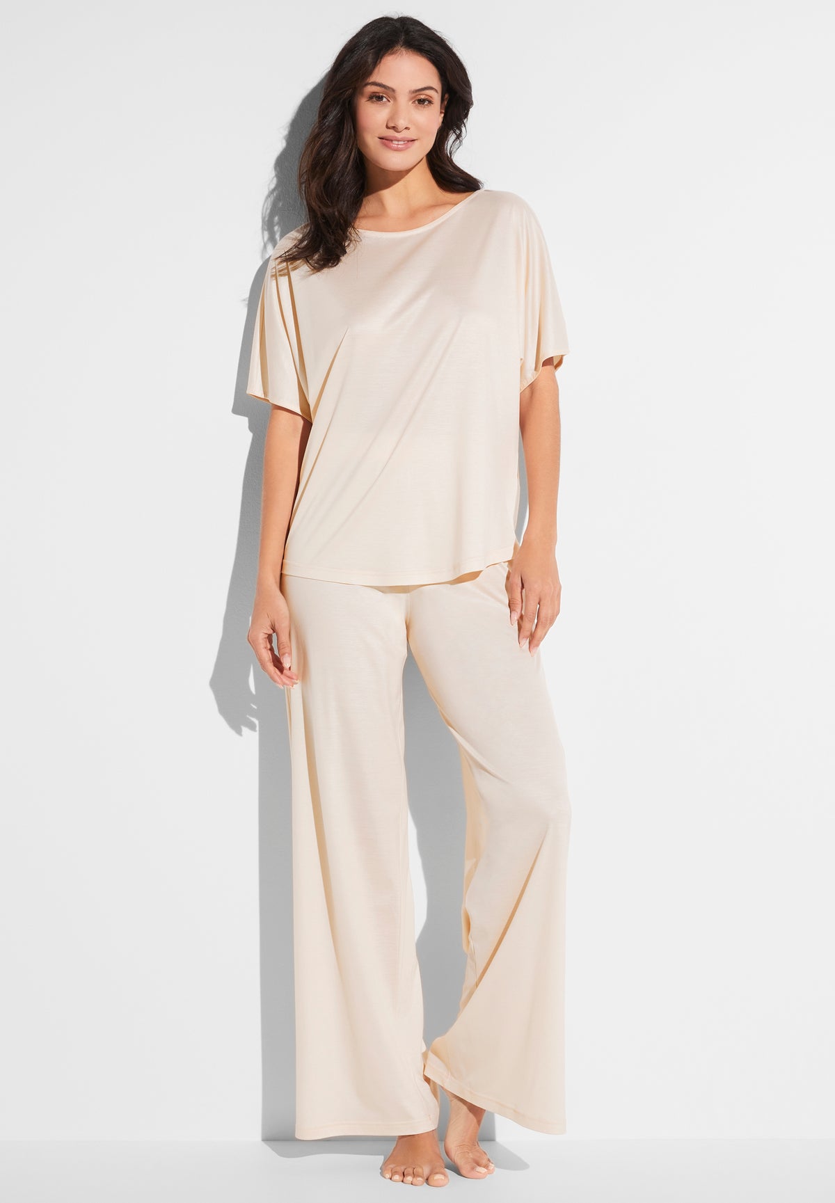 Sustainable Luxury | Pyjama longue à manches courtes - shell pink