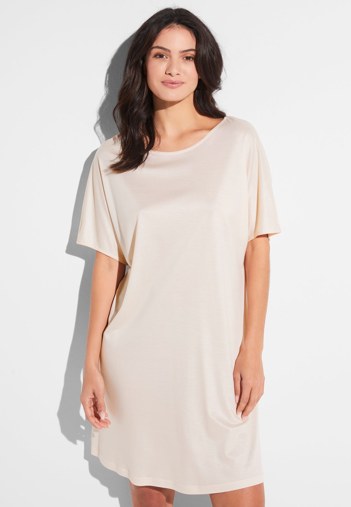 Sustainable Luxury | Tee-shirt de nuit manches courtes - shell pink