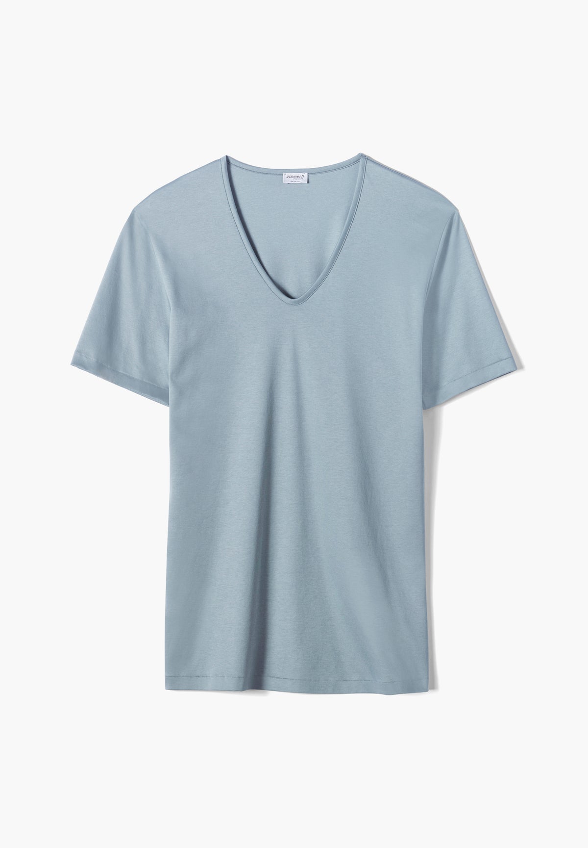 Sea Island | T-Shirt kurzarm V-Ausschnitt - river blue