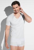 Sea Island | T-Shirt Short Sleeve V-Neck - water mist