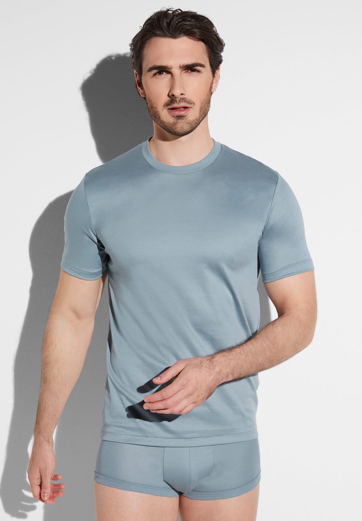 Sea Island | T-Shirt kurzarm, Rundhals - river blue