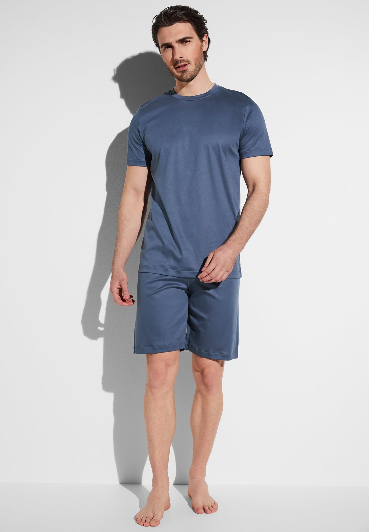 Sea Island | Pyjama court - steel blue