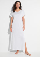 Sea Island | Long Dress Short Sleeve - white