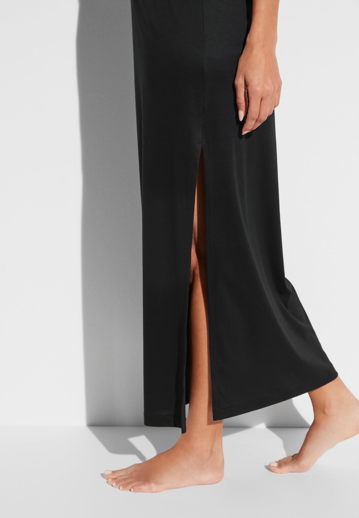 Sea Island | Long Dress Short Sleeve - black