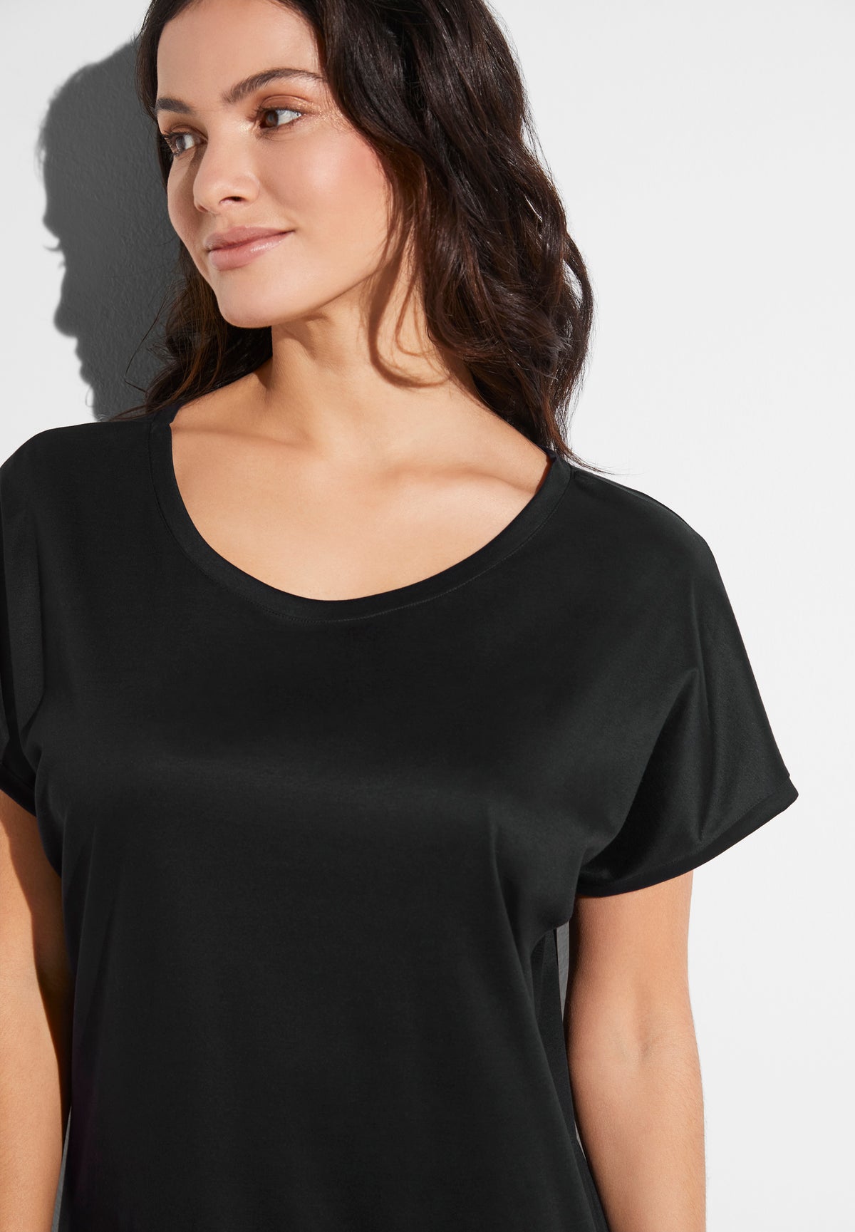 Sea Island | Long Dress Short Sleeve - black