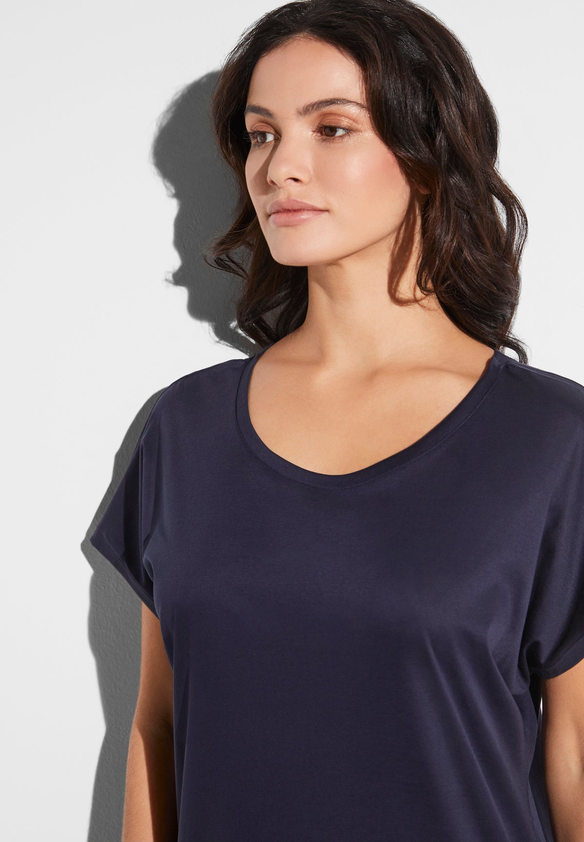 Sea Island | Long Dress Short Sleeve - navy