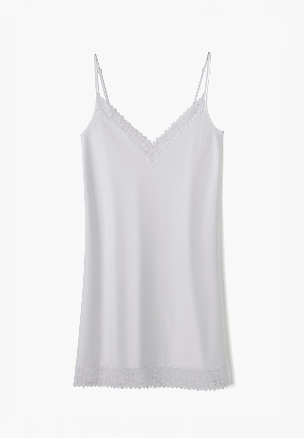 Sea Island | Chemise de nuit bretelles spaghetti - white