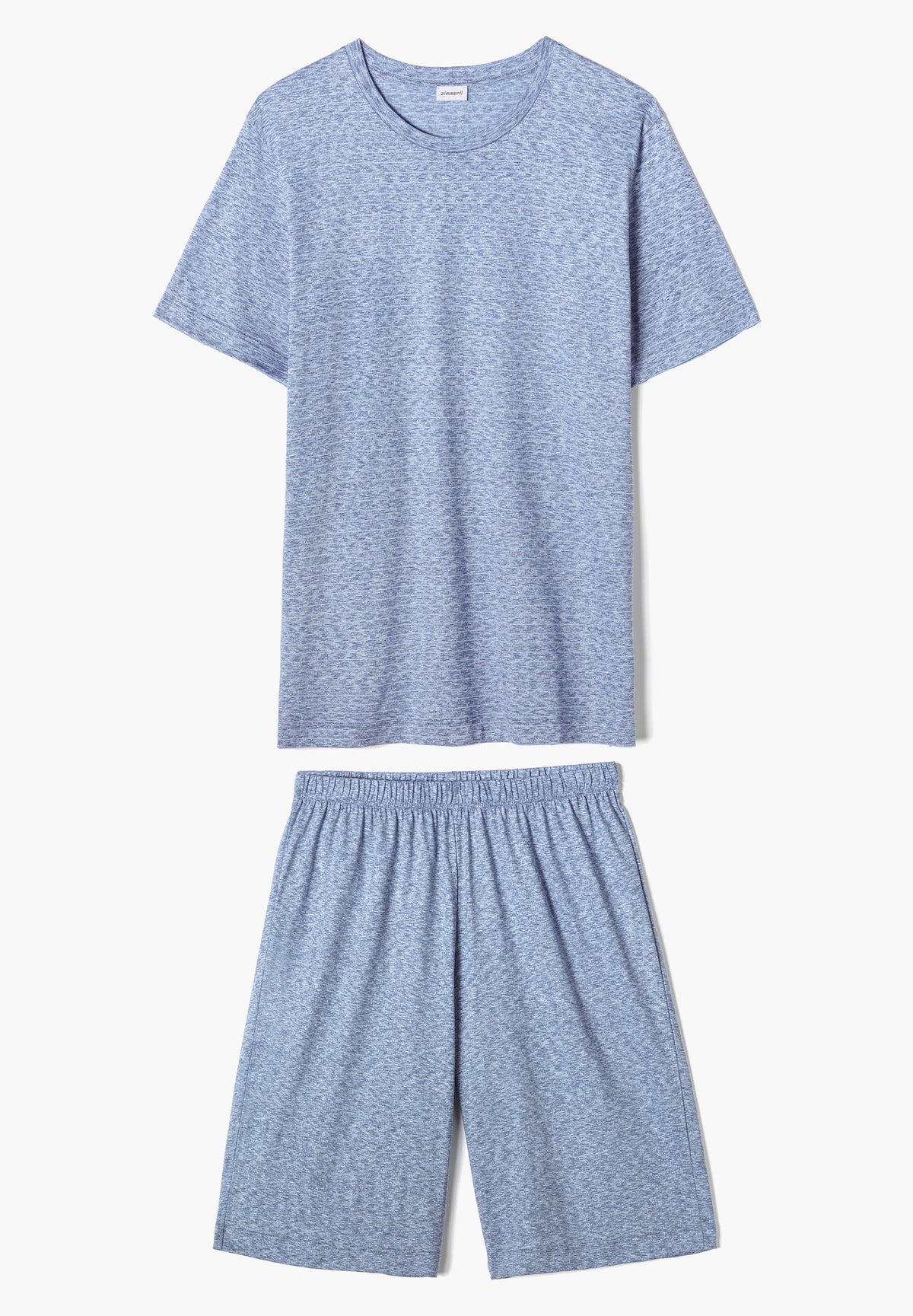 Filodiscozia | Pyjama Short - blue mélange stripes