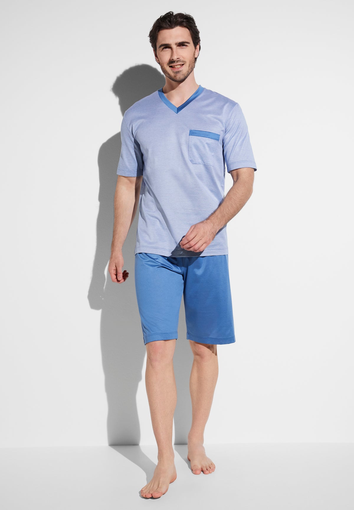 Filodiscozia | Pyjama Short - geo sky blue