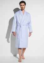 Sea Island Woven | Robe de chambre longue - blue