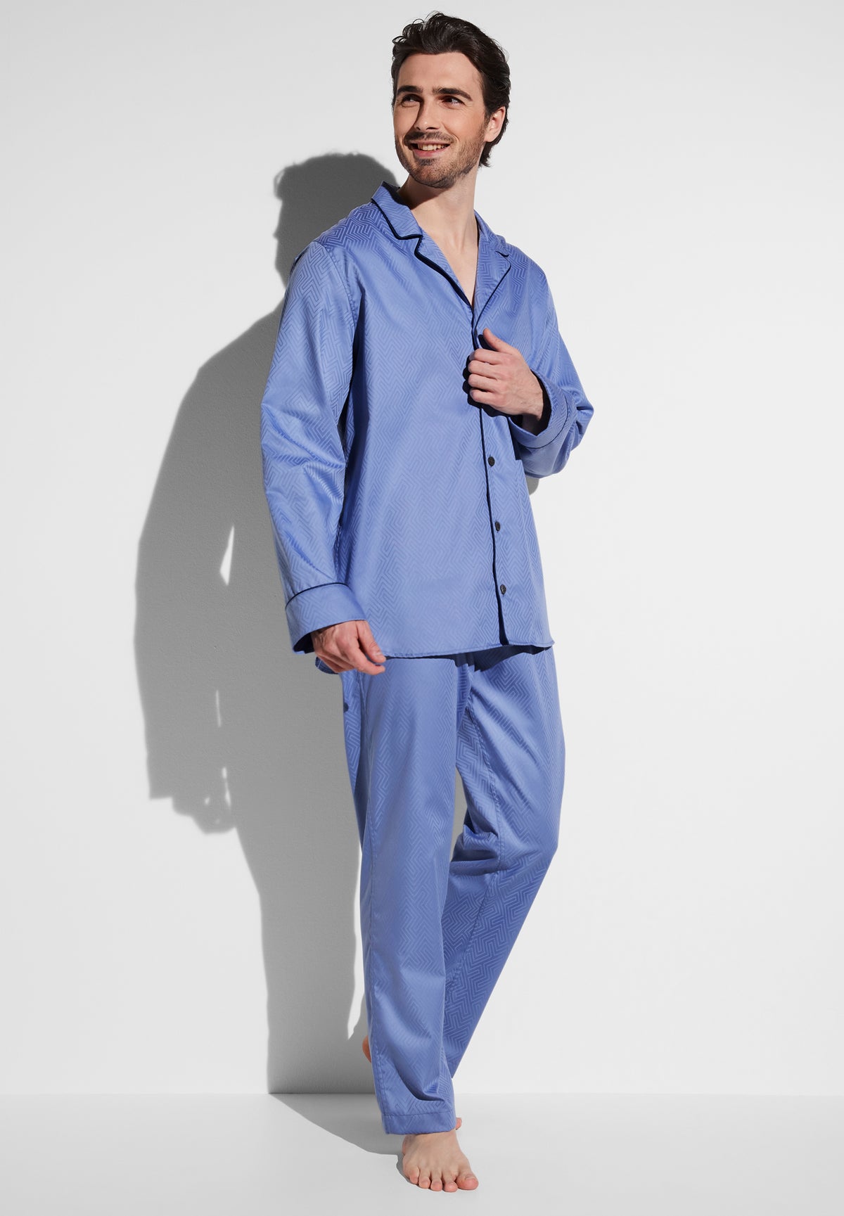 Luxury Jacquard | Pyjama Long - blue