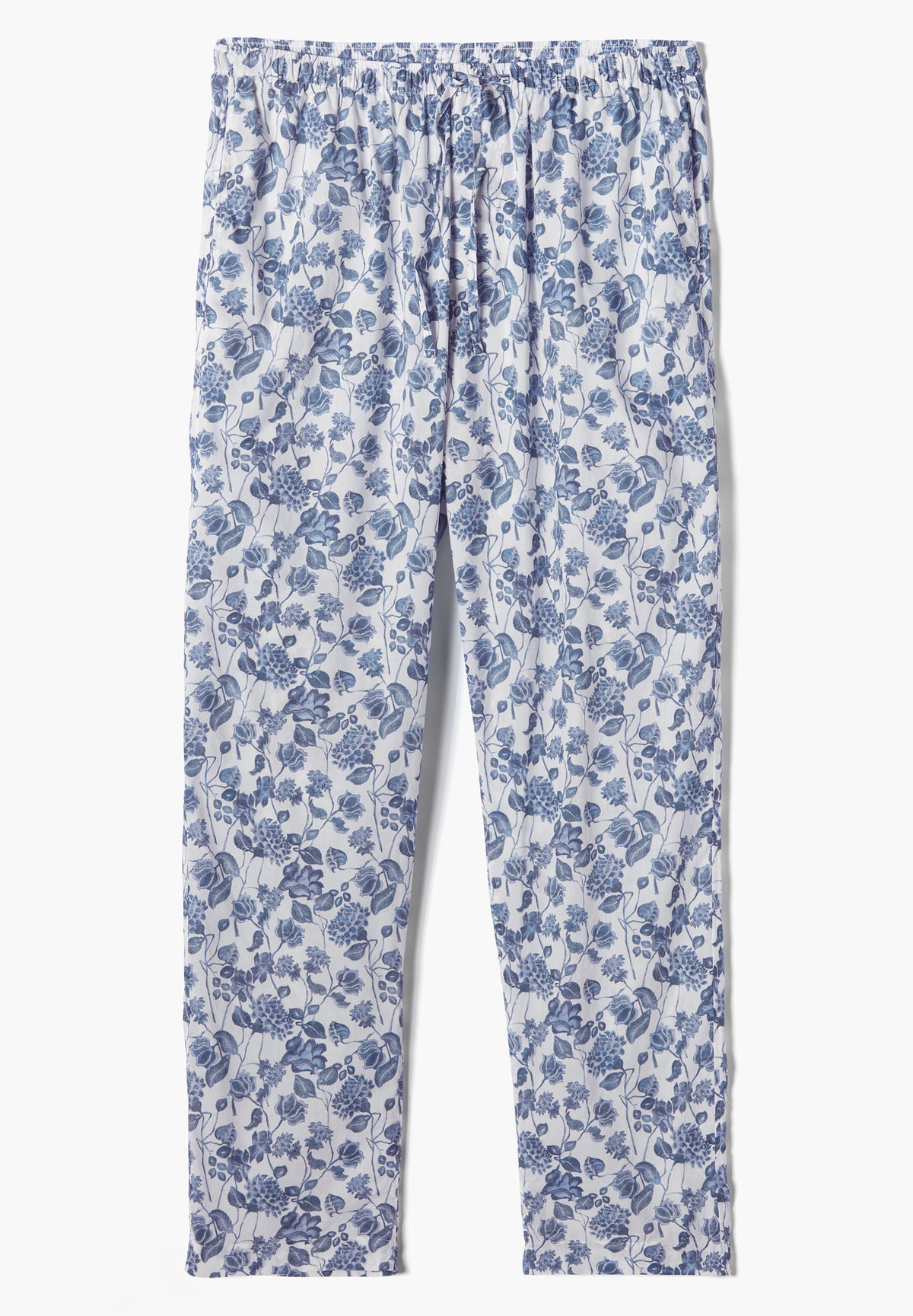 Cotton Voile Print | Pants Long - noble botanicals white