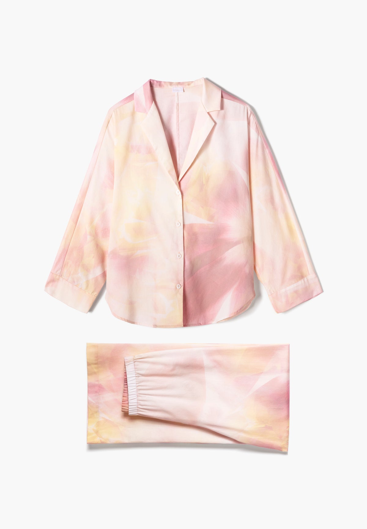 Cotton Sateen Print | Pyjama longues - full bloom