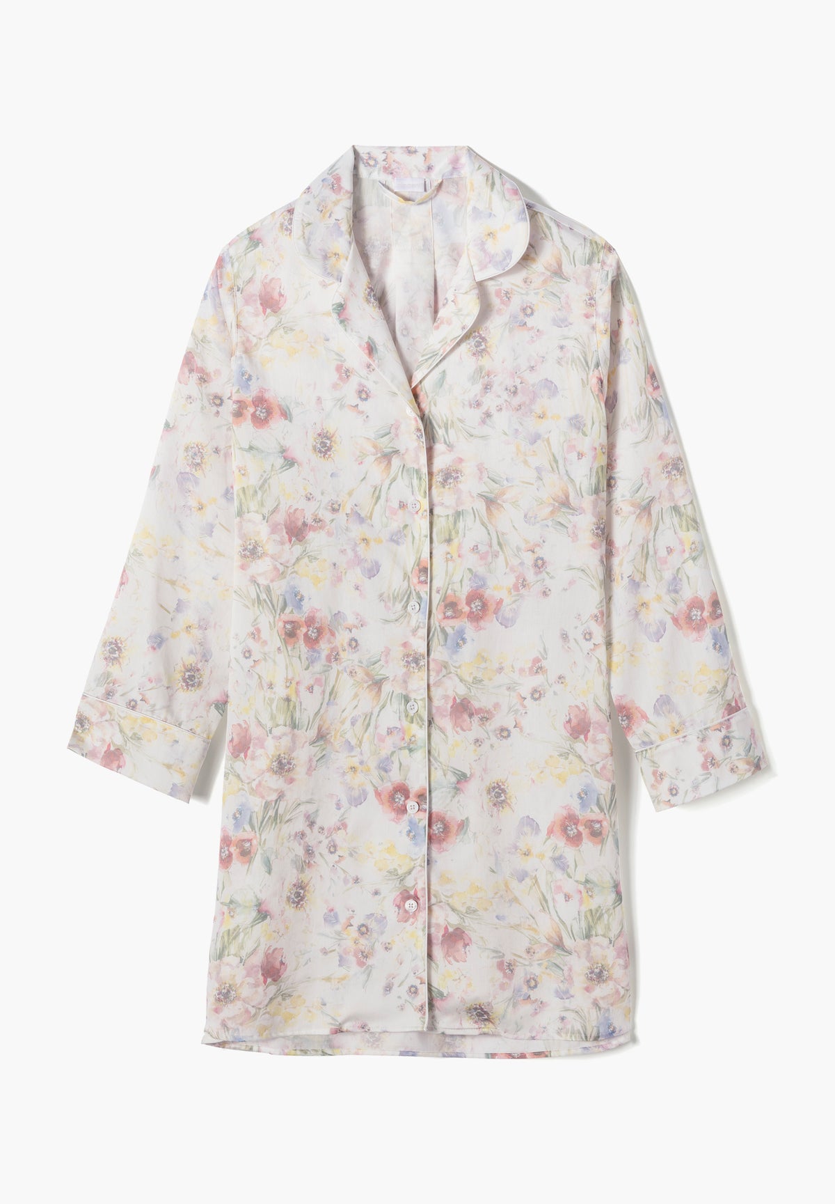 Cotton Sateen Print | Sleepshirt langarm - summer fields